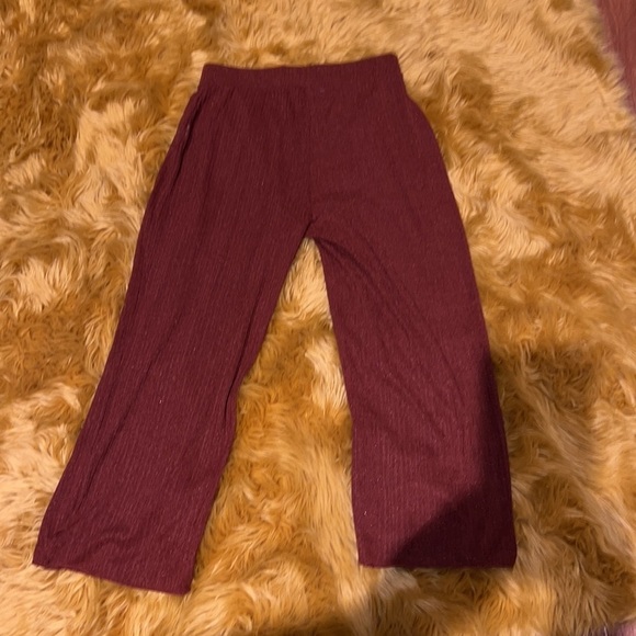 Zara wide legs cropped shiny pants Sz M - Picture 9 of 9